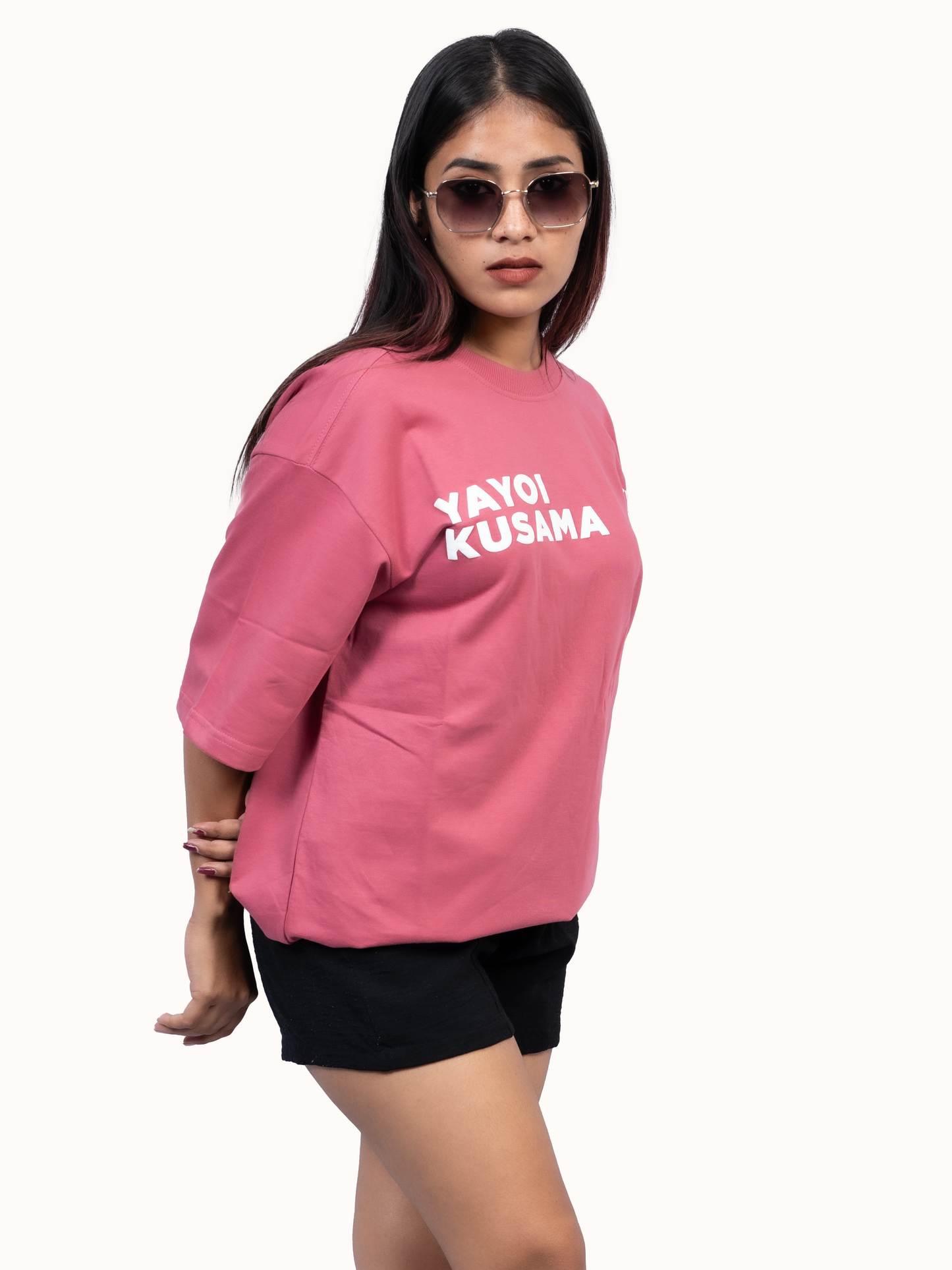 Tokyo - Yayoi kusama - Drop shoulder t shirt - Pink