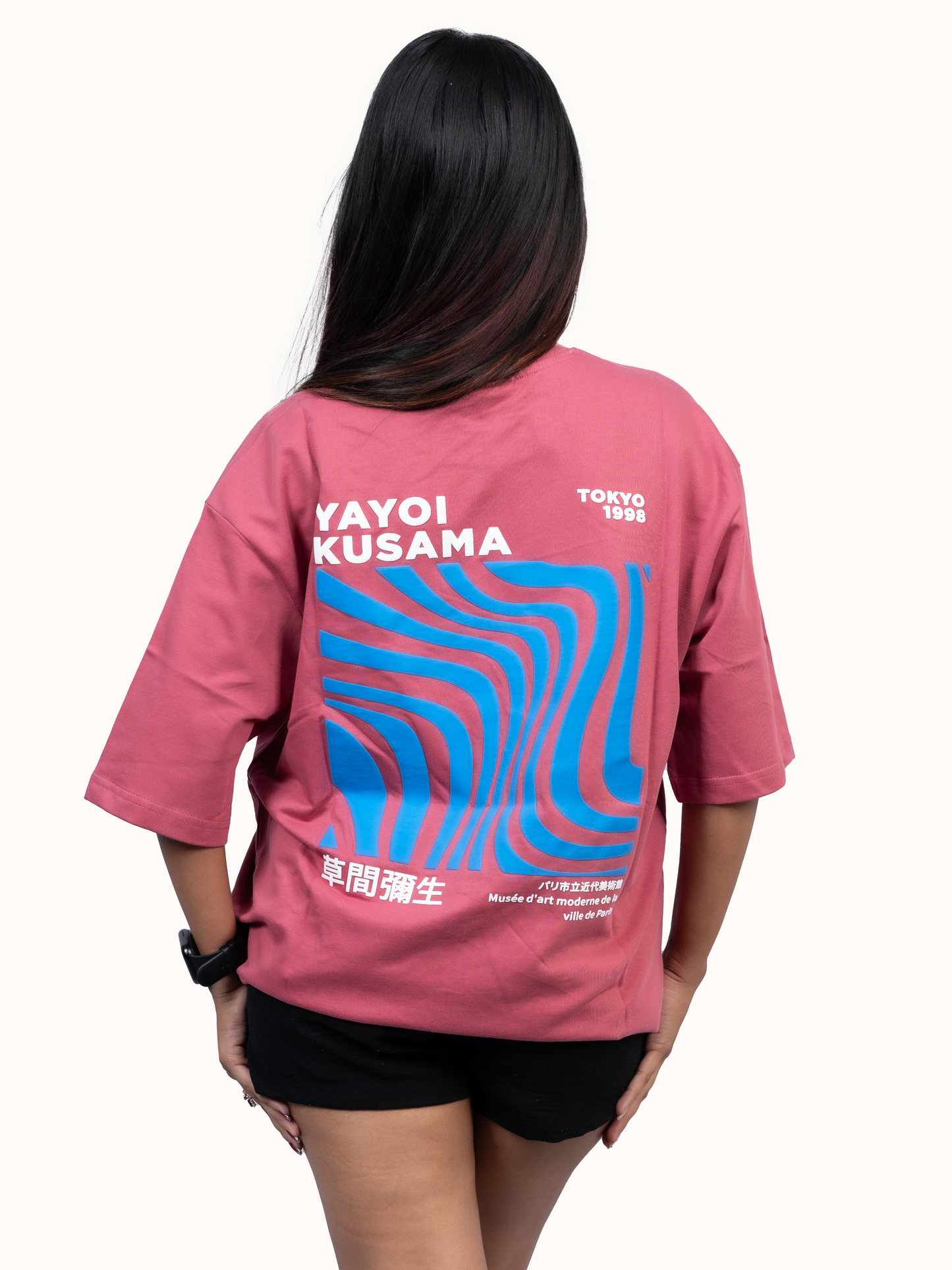 Tokyo - Yayoi kusama - Drop shoulder t shirt - Pink